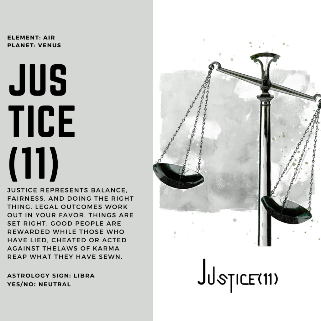 Scales of Justice Tarot Card