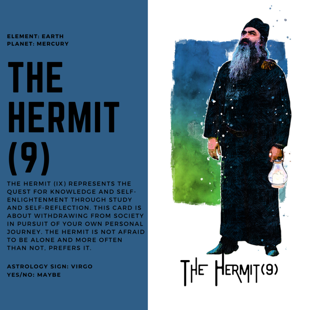 The Hermit Major Arcana Card