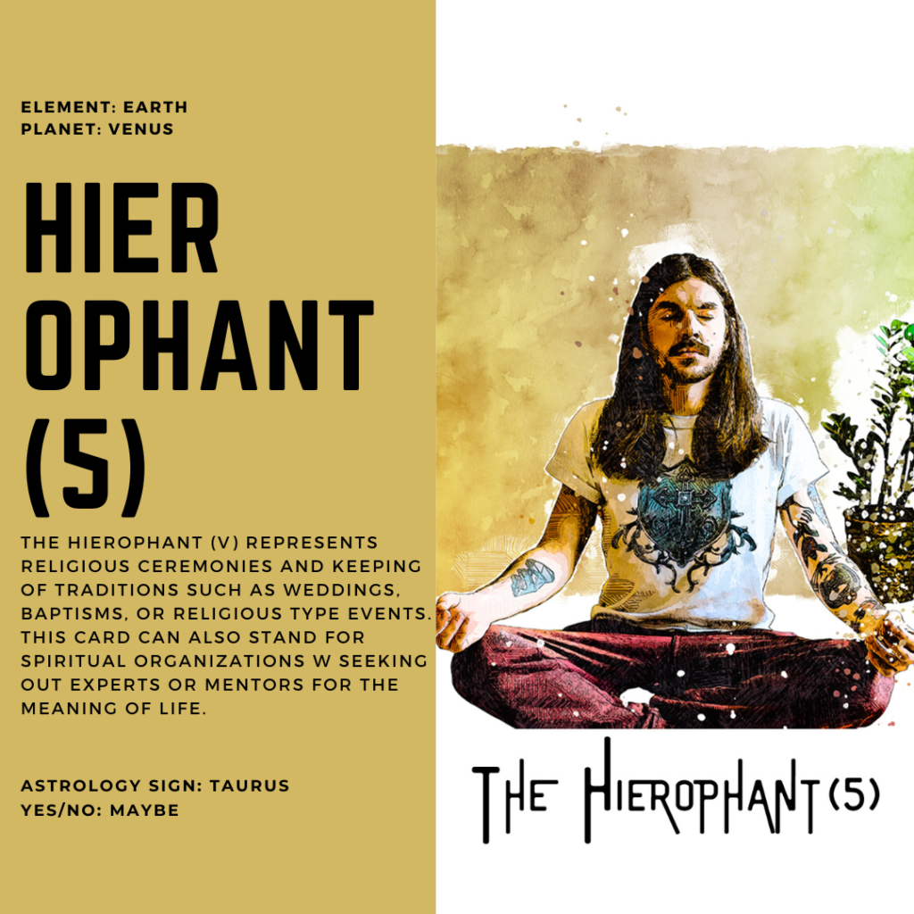 The Hierophant Major Arcana Card