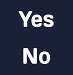 Yes No on dark blue background