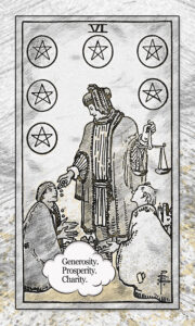 Six of Pentacles Tarot Card