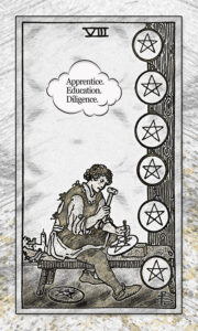 Eight of Pentacles Tarot Card