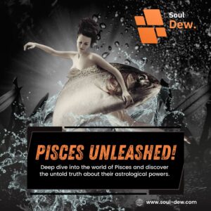 Pisces woman swimming with fish